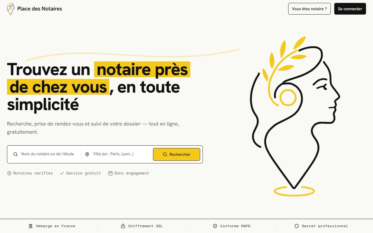 Place des Notaires — aperçu du site